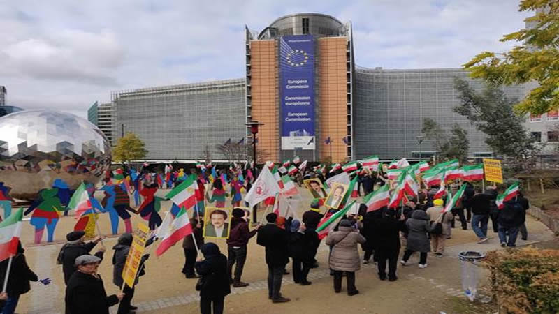 مظاهرات انصار المقاومة الإيرانية في بروكسل - 19 نوفمبر ، 2018