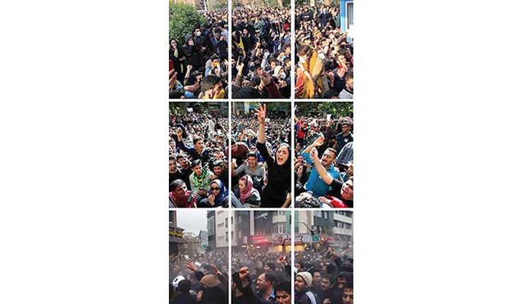 أعضاء معاقل الانتفاضة يضرمون النار في قواعد للباسيج القمعية في المدن الإيرانية