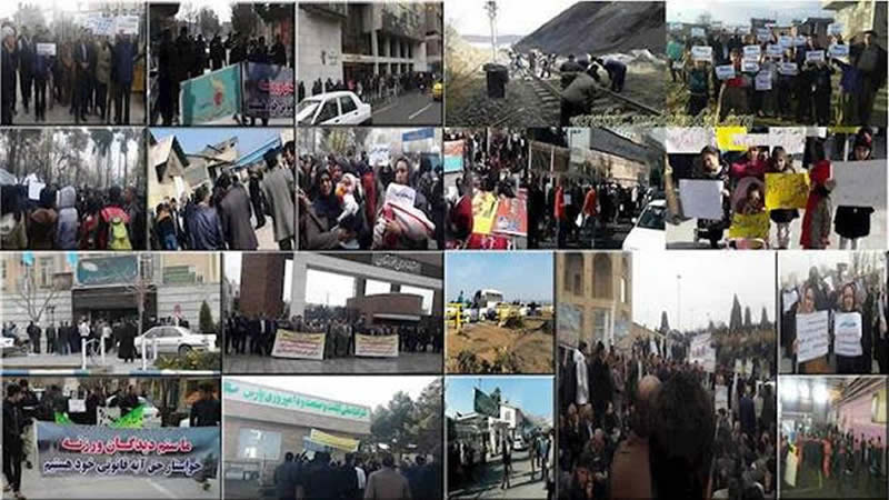 تقرير عن أسبوع احتجاج في إيران / الأسبوع الأول من يناير 2019