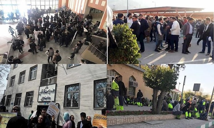 تجمعات احتجاجية في مدن طهران والأهواز وعسلويه ومازندران و تبريز ومصفاة عبادان