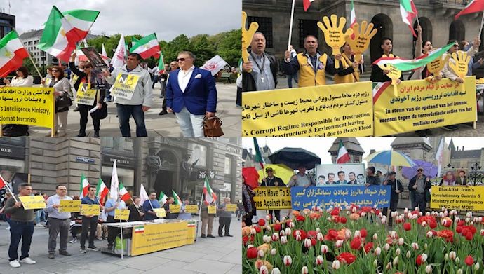 إيرانيون يتظاهرون ضد إرهاب وقمع النظام الإيراني