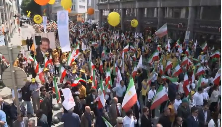 تظاهرة حاشدة للإيرانيين في بروكسل