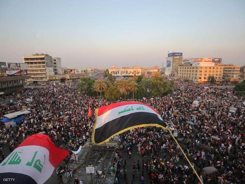 تقریر يومي حول إصرار المتظاهرین العراقیین علی الإطاحة بالحکومة