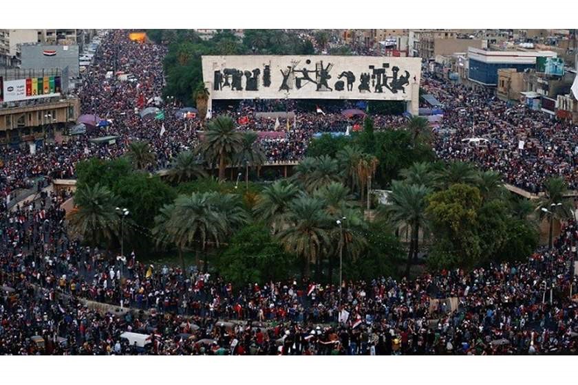 تظاهرات العراق تدخل يومها العشرين على التوالي محا ربة الفاسدين
