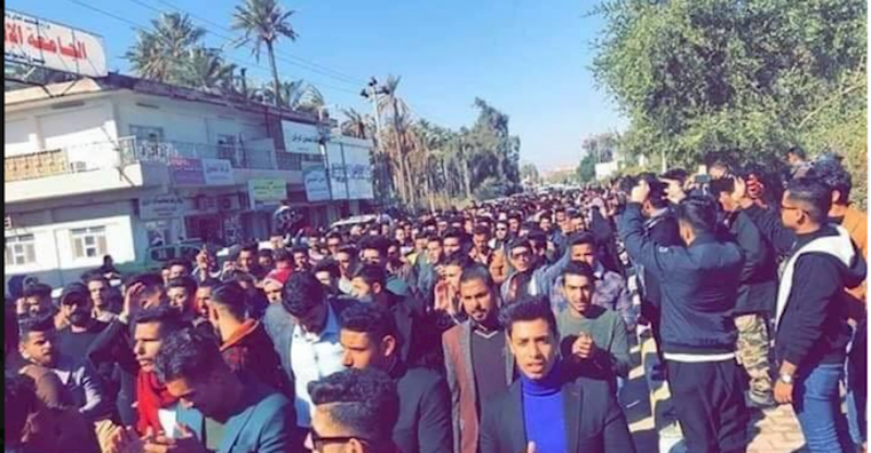 العراق: عشرات آلاف الطلبة يتظاهرون ضد مخططات النظام الإيراني لقمع الثورة