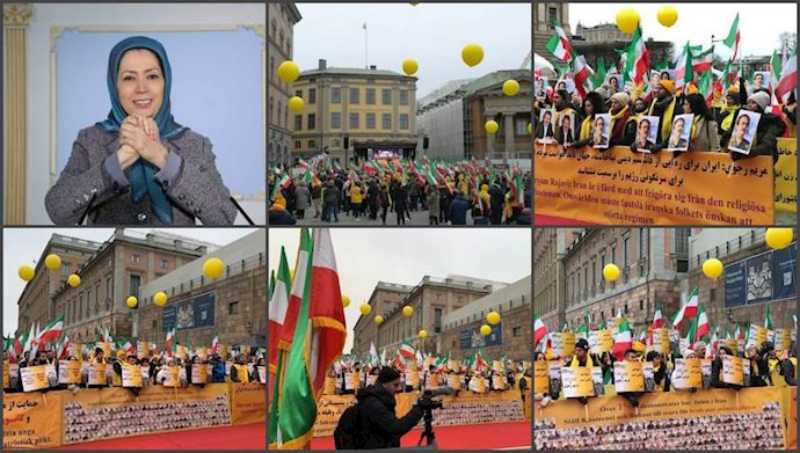 ستوكهولم- مظاهرات الإيرانيين في السويد السبت ٨ فبراير ٢٠٢٠دعما للانتفاضة في إيران