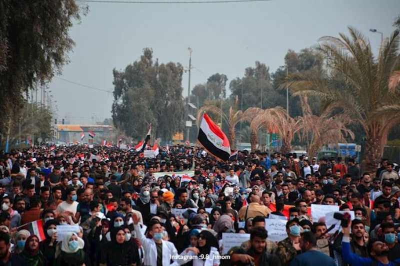 مظاهرات العراق الضخمة– اطلاق الرصاص الحي على المتظاهرين