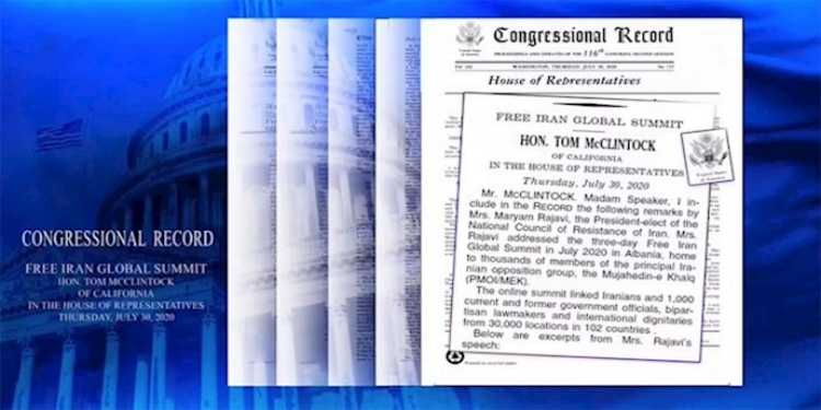 صحيفة الكونغرس الأمريكي .. تسجيل رسمي لخطاب السيدة مريم رجوي في مؤتمر إيران حرة