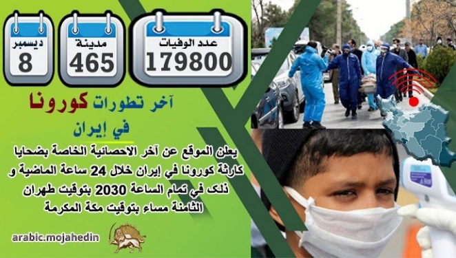 عدد الضحايا في 465 مدينة يتخطى 179800 شخص في ايران