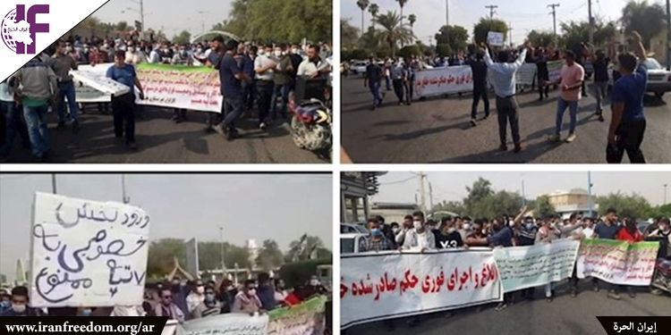 عمال إيرانيون يتظاهرون في عدة مدن