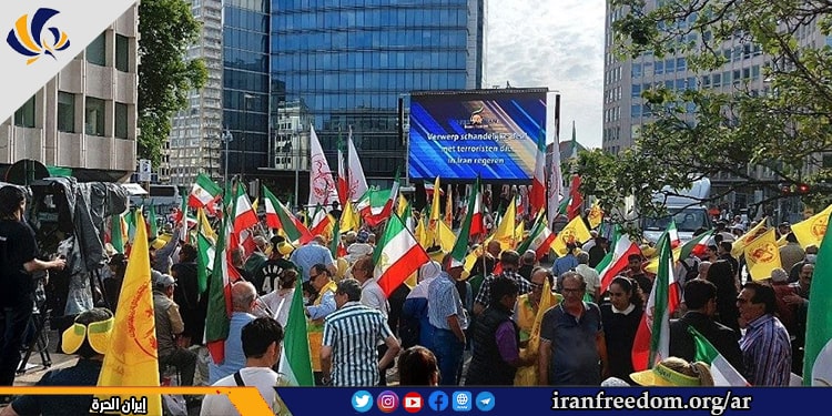 برلمانيون إيرانيون وبلجيكيون ينظمون مسيرة حاشدة لإدانة المعاهدة الإيرانية البلجيكية