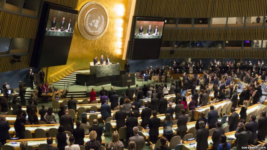 صدور القرار الـ69 للأمم المتحدة في الجمعية العامة لإدانة انتهاكات حقوق الإنسان في إيران