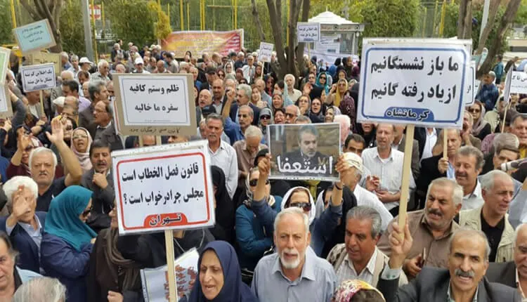 متقاعدون يقودون احتجاجات جديدة ضد النظام الإيراني فيما يسعى الملالي إلى إعدامات جديدة.
