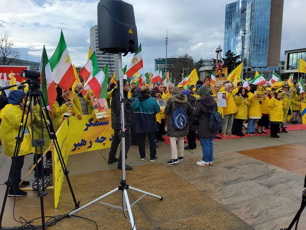 جنيف: أنصار المقاومة الإيرانية يحتجون على وجود ممثلي النظام الإيراني في الأمم المتحدة - 13 ديسمبر 2023