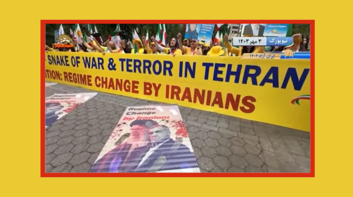 مظاهرة تاريخية في نيويورك ضد الإعدامات ومشروع النظام النووي الإيراني»بيان إعلامي نيويورك، 23 و24 سبتمبر – تزامناً مع انعقاد الجمعية العامة السنوية للأمم المتحدة في إدانة حضور رئيس النظام الإيراني – صاحب الرقم القياسي العالمي في الإعدامات نسبةً لعدد السكان وأكبر راعٍ للإرهاب الحكومي – في الجمعية العامة للأمم المتحدة، يتجمع آلاف الإيرانيين