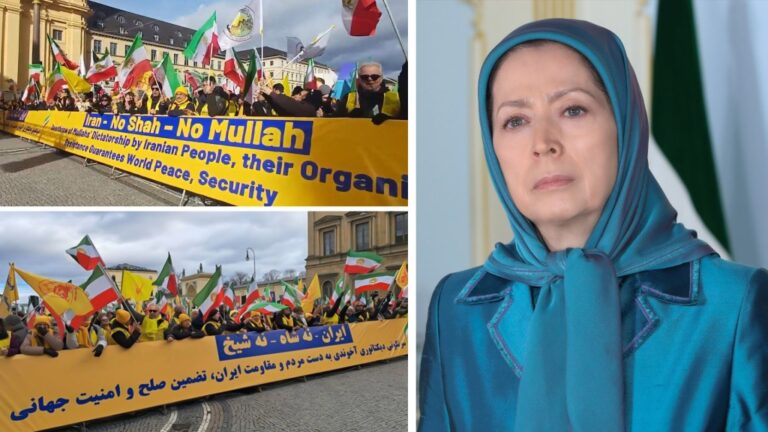 مؤتمر ميونخ للأمن .. مريم رجوي: المجتمع الإيراني يسير في طريق الثورة الديمقراطية من أجل إقامة جمهورية ديمقراطية بالتزامن مع افتتاح “مؤتمر ميونخ للأمن”، تحولت ساحة “أوديونسبلاتس