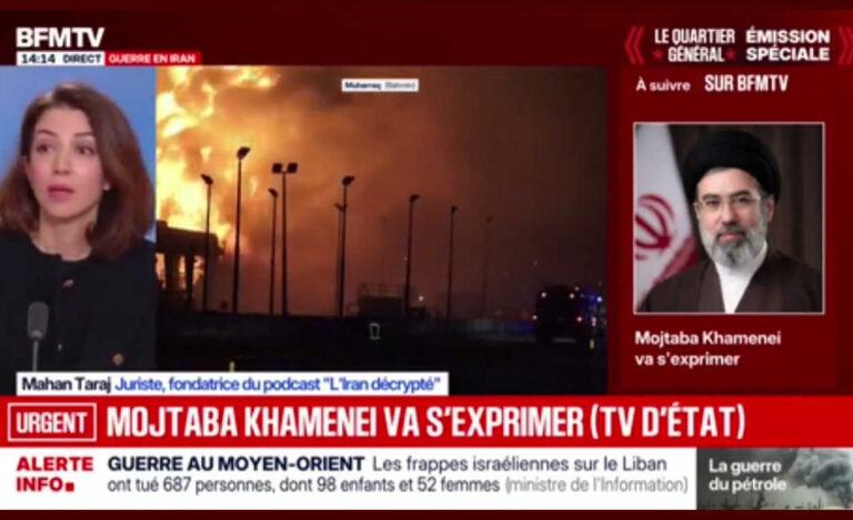 بي إف إم تي في: المأزق الذي يعيشه النظام الإيراني وتصعيد القمع غير المسبوق خوفاً من الانتفاضة الشعبية في مقابلة حصرية مع القناة الإخبارية الفرنسية بي إف إم تي في (BFMTV)،