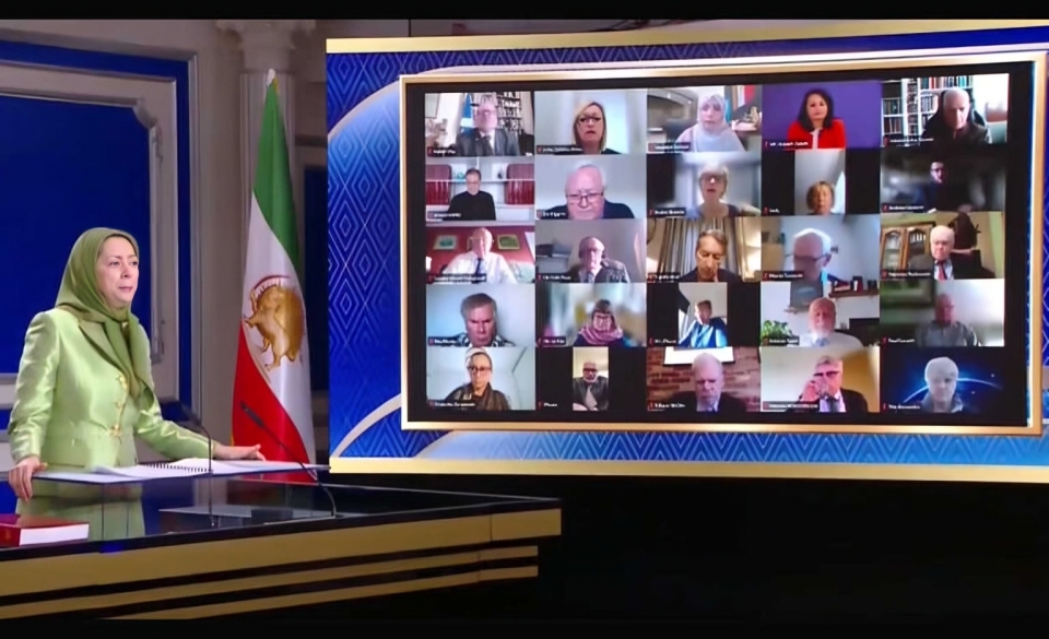 مؤتمر “إيران منعطف تاريخي”: إجماع دولي لدعم الحكومة المؤقتة وخطة النقاط العشرللسيدة مريم رجوي عقدت المقاومة الإيرانية الأحد 15 مارس مؤتمراً دولياً عبر الانترنت بحضور السیدة مریم رجوي‌، تحت عنوان «مؤتمر إيران منعطف تاريخي