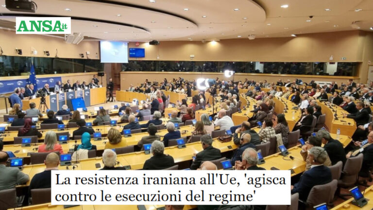 أنسا الإيطالية: المقاومة الإيرانية تطالب الاتحاد الأوروبي بالتحرك العاجل لوقف الإعدامات في تقرير إخباري من العاصمة البلجيكية بروكسل، سلطت وكالة الأنباء الإيطالية أنسا الضوء على
