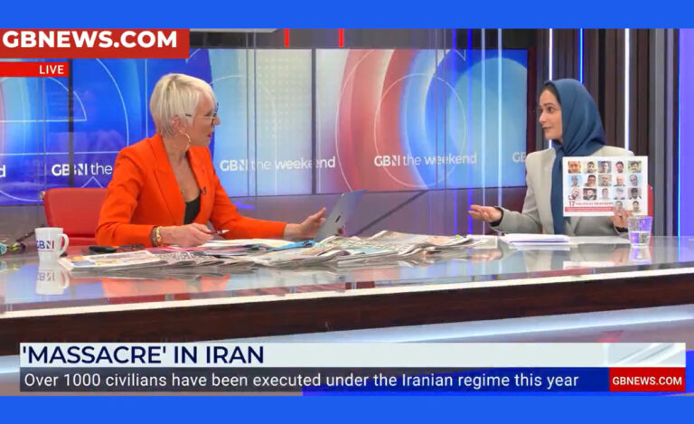 جي بي نيوز البريطانية: الإعدامات الجماعية محاولة يائسة لمنع الانتفاضة و17 سجيناً يواجهون الموت في أي لحظة في مقابلة مؤثرة وحاسمة عبر محطة GB News البريطانية، كشفت المدافعة