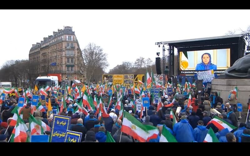 Free Iran Rally in Paris, no to oppression in Iran and terrorism in EU