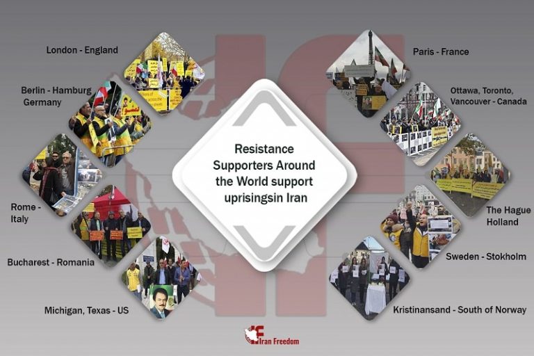 NCRI/MEK supporters across the World echo the voice of Iranian protests