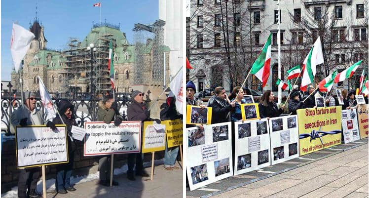 NCRI supporters across the World echo the voice of Iranian protests
