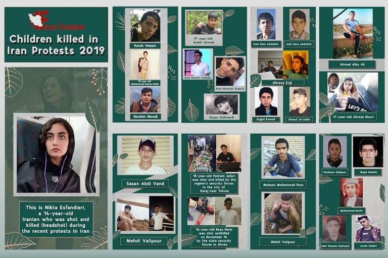 Children killed by security forces during Iran Protests