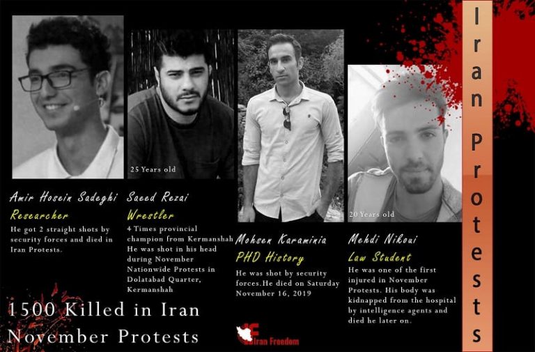 Athletes and academics killed by Iranian security forces