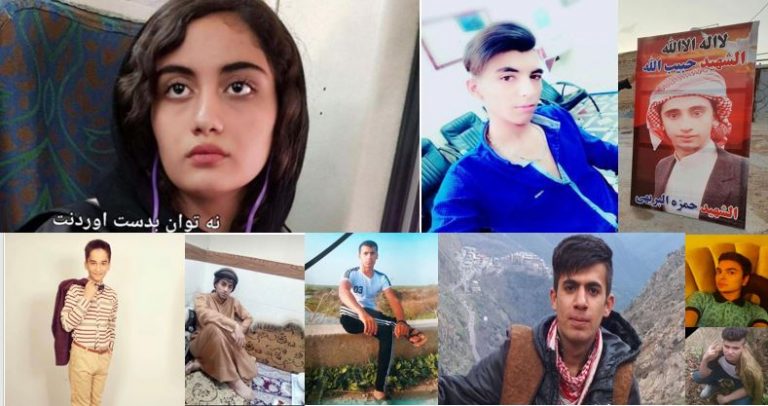 Names of children killed during Iran Protests 2019