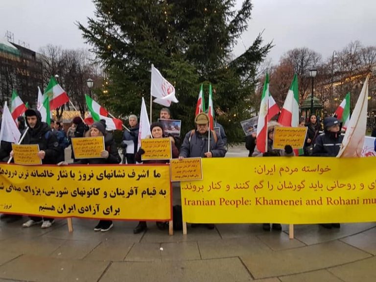 Iranian opposition supporters (NCRI) rally in Norway