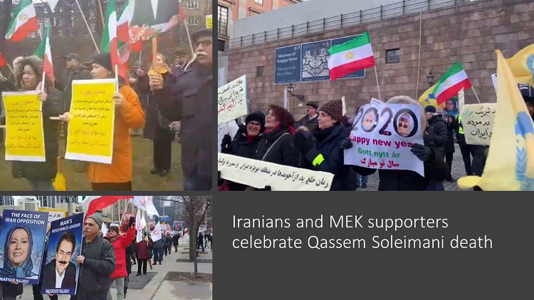 Iranians and MEK supporters celebrate Qassem Soleimani death