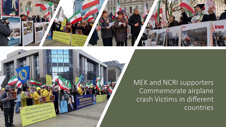 MEK and NCRI supporters Commemorate airplane crash Victims in different countries