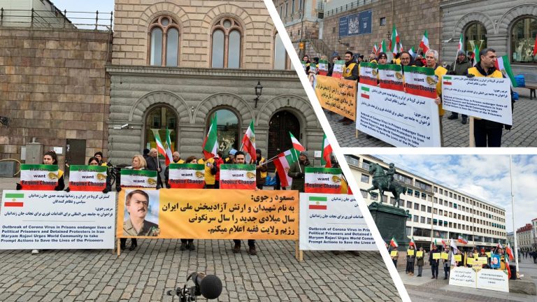 MEK & NCRI supporters held protests in different towns in Sweden on Saturday, expressing their solidarity with victims of coronavirus outbreak in Iran.