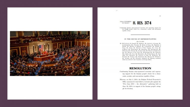 The US House of Representatives has revealed a resolution seeking to counter Iran’s threats and support the Iranian people’s quest for freedom.