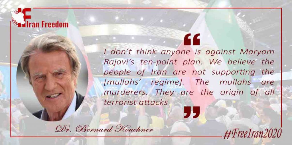 Bernard Kouchner's remarks on free Iran rally 2019 in Ashraf 3, Albania