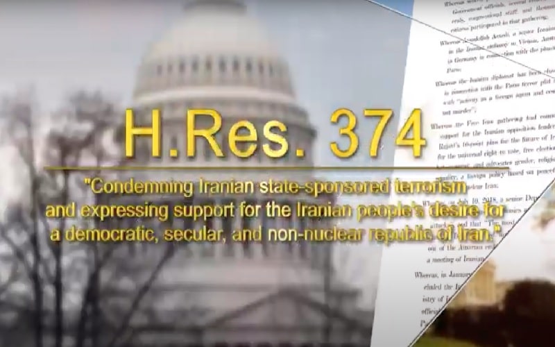A majority of the U.S. House of Representatives extended their solidarity with the Iranian people's desire for a free Iran