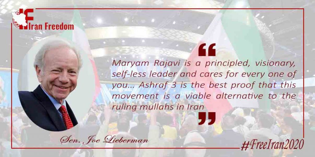 Sen. Joe Lieberman's remarks on free Iran rally 2019 in Ashraf 3, Albania