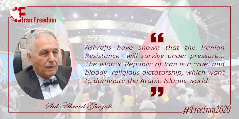 Sid Ahmed Ghozali's remarks on free Iran rally 2019 in Ashraf 3, Albania