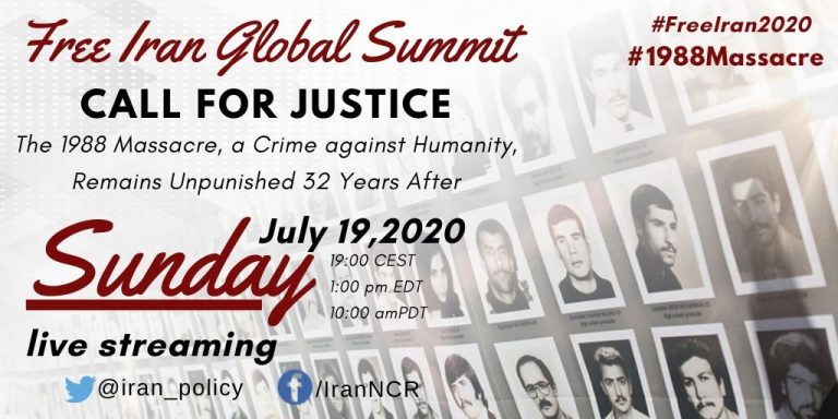 Free Iran Global Summit discussing about the 1988 massacre