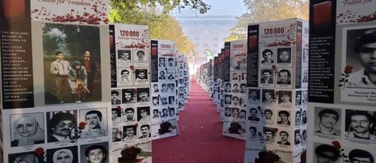 Exhibition on Iran's Regime crime against Iranian people. In Remembrance of 120,000 Fallen for Freedom, Iranian People Rising