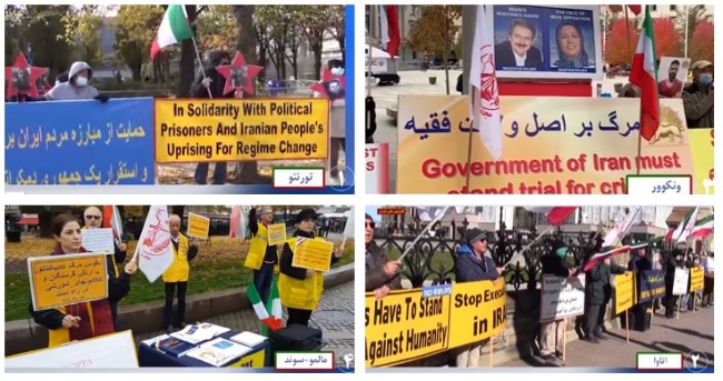Iranian supporters of the People's Mojahedin Organization of Iran(MEK/PMOI) and the National Council of Resistance of Iran(NCRI) held a demonstration in Toronto, Ottawa, Vancouver, in Canada, and Malmö in Sweden.
