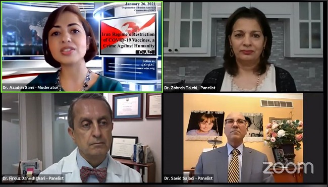 A Panel of Iranian American experts discussed humanitarian implications at the OIAC webinar on Tuesday 26, January 2021.