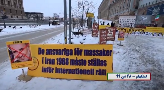 Supporters of the MEK Demonstrate in Sweden, Stockholm, in Front of the Parliament- January 17-1
