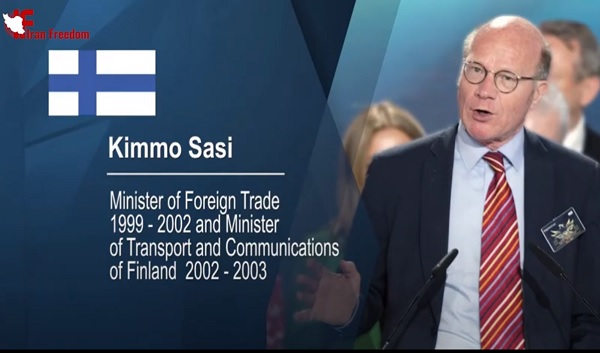 Kimmo Sasi, Finnish MP since 1983 addressed an online global conference on the conviction of Iran's diplomat-terrorist Assadollah Assadi by a Belgian court for attempting to bomb the 2018 Free Iran gathering in Paris.