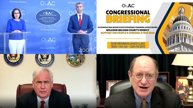 On Wednesday, March 03, 2021, Organization of Iranian American Communities (OIAC), in association with its members organizations in 41 states, hosted a virtual meeting to recognize these Congressional leaders and raise public awareness about the Iranian regime’s malign role in and outside Iran.