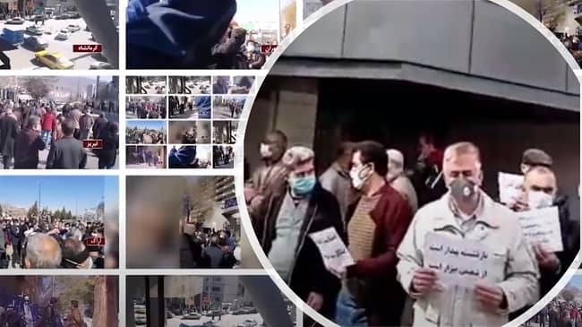 Iranian pensioners protested in 28 cities on Sunday, March 7, 2021, over the regime’s corrupt economic policies that have left retirees in poverty.