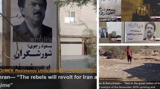 The internal network of the People’s Mojahedin Organization of Iran (PMOI/MEK), known as the Resistance Units, continued their anti-regime campaigns across the country.