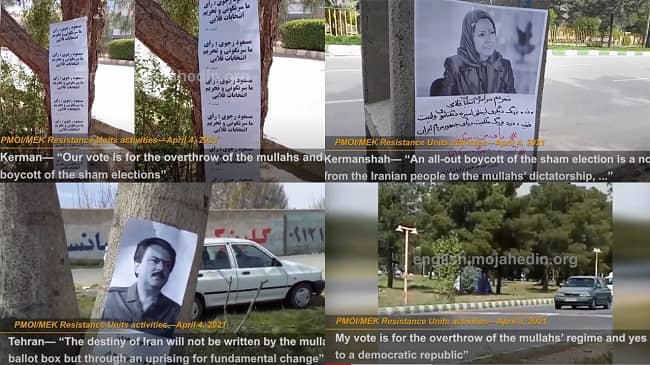 In recent days, the People’s Mojahedin Organization of Iran’s (PMOI/MEK) Resistance Units has been stepping up their anti-regime activities as part of a campaign urging people to boycott the upcoming sham presidential elections in June.