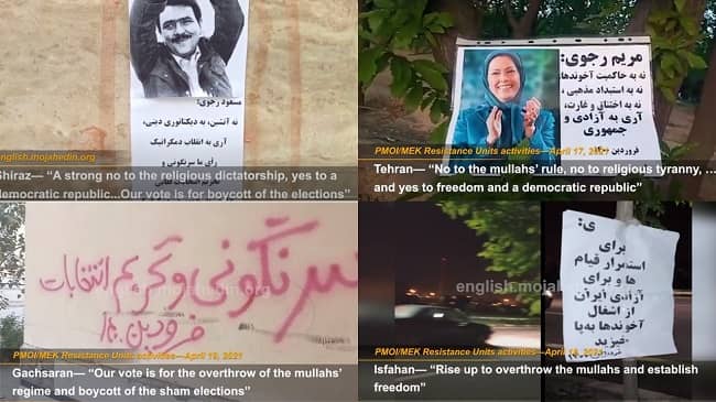 The Iranian Resistance( MEK Resistance Units) has increased its campaign to ensure the boycott of the presidential elections this June with a series of brave actions across the country.